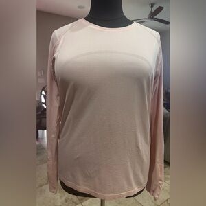 Lululemon Athletica Long Sleeve Tee in powder pink
